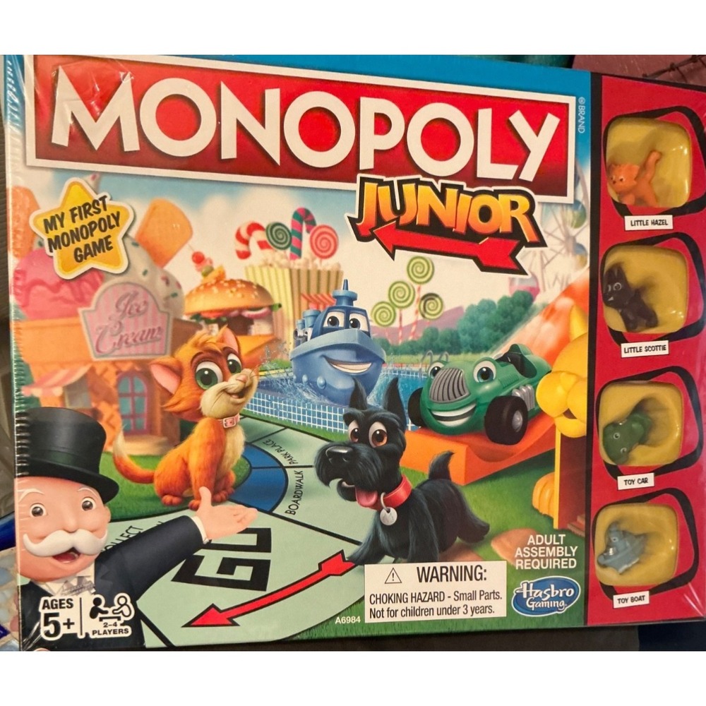 Hasbro Monopoly Jr Board Game My First Monopoly Ages 5+ 2-4 Players Sealed 2016